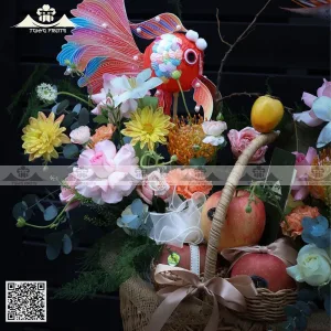 Giỏ Trái Cây Hoa Tươi Cao Cấp