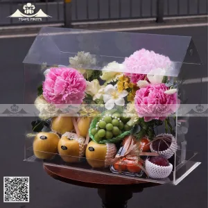 Giỏ Trái Cây Hoa Hồng Phấn