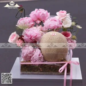 Giỏ Trái Cây Hoa Hồng Tím